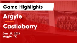 Argyle  vs Castleberry Game Highlights - Jan. 29, 2021