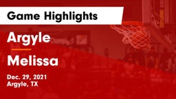 Argyle  vs Melissa Game Highlights - Dec. 29, 2021