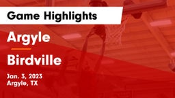Argyle  vs Birdville  Game Highlights - Jan. 3, 2023