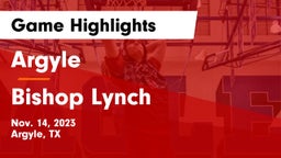 Argyle  vs Bishop Lynch  Game Highlights - Nov. 14, 2023