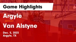 Argyle  vs Van Alstyne  Game Highlights - Dec. 5, 2023
