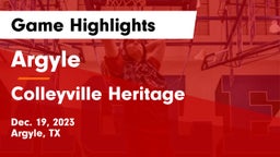 Argyle  vs Colleyville Heritage  Game Highlights - Dec. 19, 2023