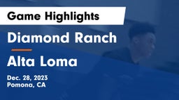 Diamond Ranch  vs Alta Loma  Game Highlights - Dec. 28, 2023