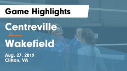 Centreville  vs Wakefield  Game Highlights - Aug. 27, 2019