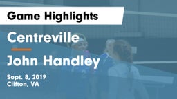 Centreville  vs John Handley  Game Highlights - Sept. 8, 2019