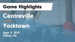 Centreville  vs Yorktown  Game Highlights - Sept. 9, 2019