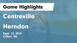 Centreville  vs Herndon  Game Highlights - Sept. 12, 2019