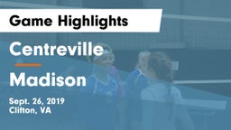 Centreville  vs Madison  Game Highlights - Sept. 26, 2019