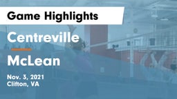 Centreville  vs McLean  Game Highlights - Nov. 3, 2021
