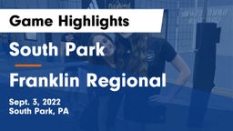 South Park  vs Franklin Regional  Game Highlights - Sept. 3, 2022