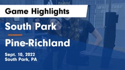 South Park  vs Pine-Richland  Game Highlights - Sept. 10, 2022
