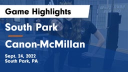 South Park  vs Canon-McMillan  Game Highlights - Sept. 24, 2022