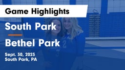South Park  vs Bethel Park  Game Highlights - Sept. 30, 2023