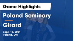 Poland Seminary  vs Girard  Game Highlights - Sept. 16, 2021