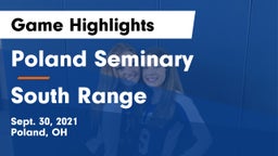 Poland Seminary  vs South Range Game Highlights - Sept. 30, 2021