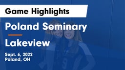 Poland Seminary  vs Lakeview   Game Highlights - Sept. 6, 2022
