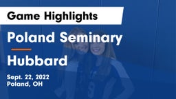 Poland Seminary  vs Hubbard   Game Highlights - Sept. 22, 2022