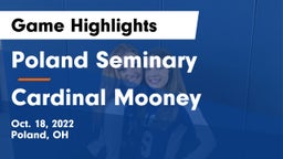 Poland Seminary  vs Cardinal Mooney  Game Highlights - Oct. 18, 2022