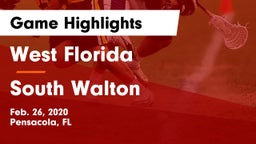 West Florida  vs South Walton  Game Highlights - Feb. 26, 2020