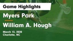 Myers Park  vs William A. Hough  Game Highlights - March 13, 2020