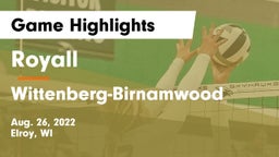 Royall  vs Wittenberg-Birnamwood Game Highlights - Aug. 26, 2022