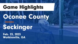 Oconee County  vs Seckinger  Game Highlights - Feb. 23, 2023
