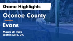 Oconee County  vs Evans  Game Highlights - March 28, 2023
