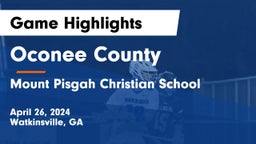 Oconee County  vs Mount Pisgah Christian School Game Highlights - April 26, 2024
