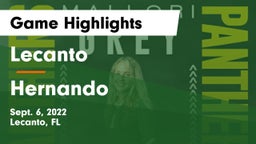 Lecanto  vs Hernando Game Highlights - Sept. 6, 2022