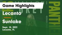 Lecanto  vs Sunlake  Game Highlights - Sept. 10, 2022