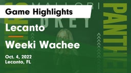 Lecanto  vs Weeki Wachee Game Highlights - Oct. 4, 2022
