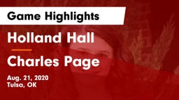 Holland Hall  vs Charles Page  Game Highlights - Aug. 21, 2020