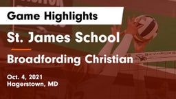 St. James School vs Broadfording Christian Game Highlights - Oct. 4, 2021