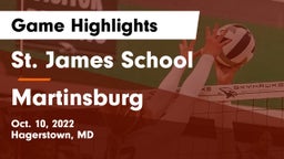 St. James School vs Martinsburg  Game Highlights - Oct. 10, 2022