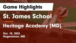 St. James School vs Heritage Academy (MD) Game Highlights - Oct. 10, 2023