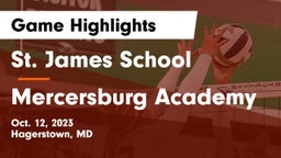 St. James School vs Mercersburg Academy Game Highlights - Oct. 12, 2023