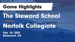 The Steward School vs Norfolk Collegiate Game Highlights - Feb. 18, 2020