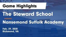 The Steward School vs Nansemond Suffolk Academy Game Highlights - Feb. 29, 2020