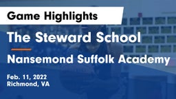 The Steward School vs Nansemond Suffolk Academy Game Highlights - Feb. 11, 2022