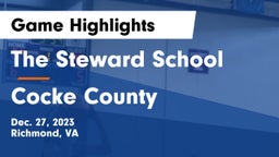 The Steward School vs Cocke County  Game Highlights - Dec. 27, 2023