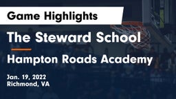 The Steward School vs Hampton Roads Academy  Game Highlights - Jan. 19, 2022