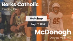 Matchup: Berks Catholic vs. McDonogh  2018