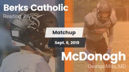 Matchup: Berks Catholic vs. McDonogh  2019