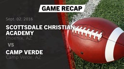 Recap: Scottsdale Christian Academy  vs. Camp Verde  2016