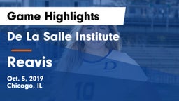 De La Salle Institute vs Reavis  Game Highlights - Oct. 5, 2019