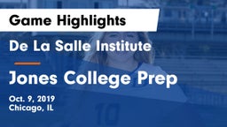De La Salle Institute vs Jones College Prep Game Highlights - Oct. 9, 2019