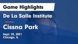 De La Salle Institute vs Cissna Park  Game Highlights - Sept. 25, 2021