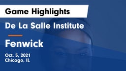 De La Salle Institute vs Fenwick  Game Highlights - Oct. 5, 2021