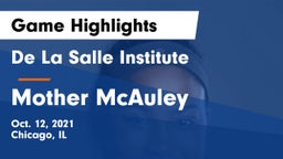 De La Salle Institute vs Mother McAuley  Game Highlights - Oct. 12, 2021