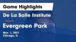 De La Salle Institute vs Evergreen Park  Game Highlights - Nov. 1, 2021